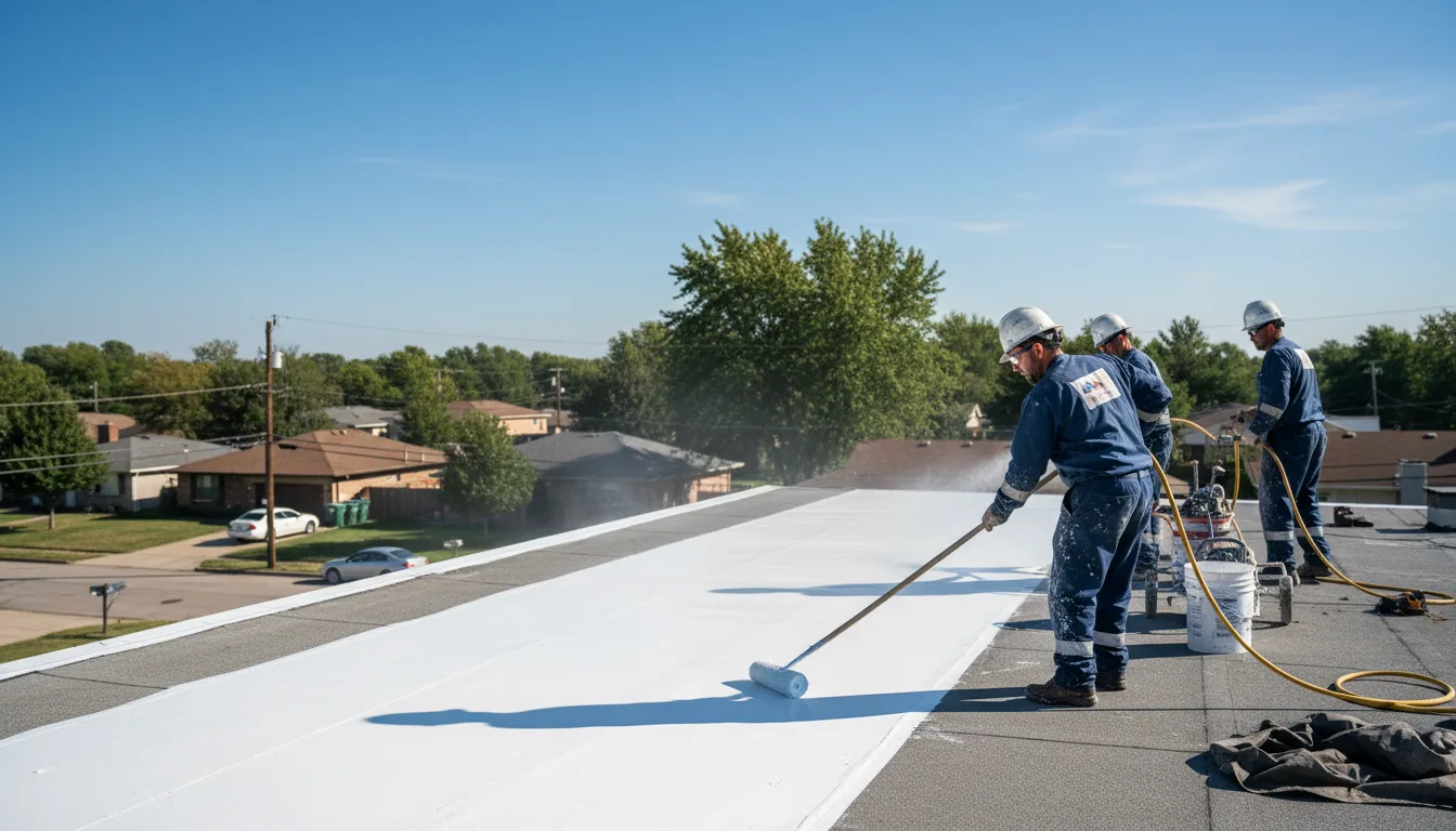 Commercial roof coating in Forest Park, IL near me